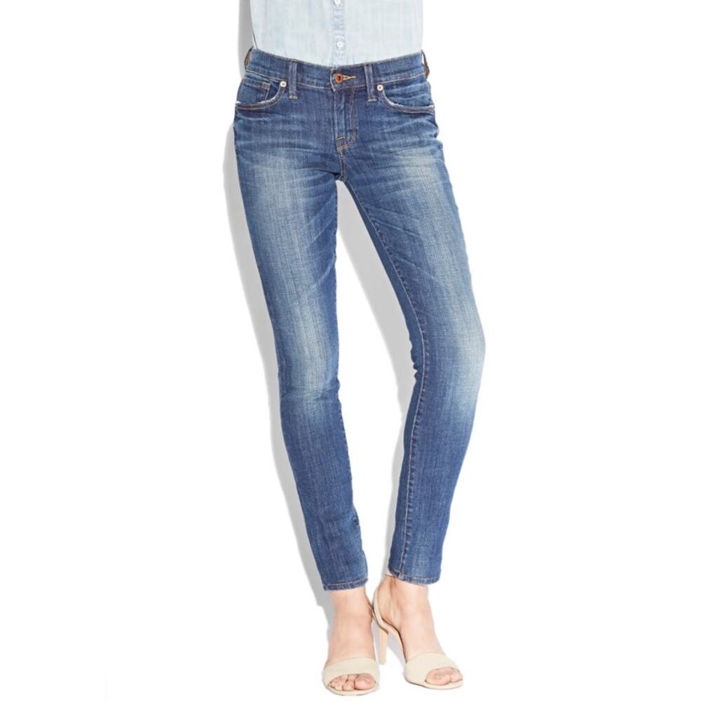 Lucky Brand Charlie Skinny Low Rise Blue Jeans US Women's 12/31 - Picture 1 of 8